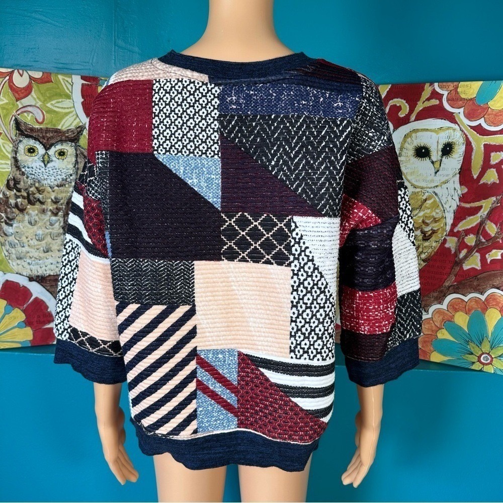 Zara Trafaluc Sweater Fall Winter Collection Patchwork - Picture 6 of 7